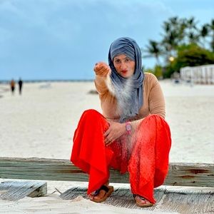 Orange Palazzo Pants